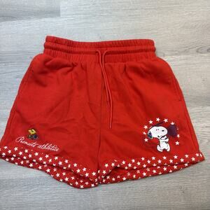 Women’s Juniors Peanuts Athletics Shorts July 4 Stars Snoopy Medium
